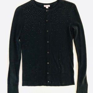 Merona Black cardigan sweater with rhinestones size XS